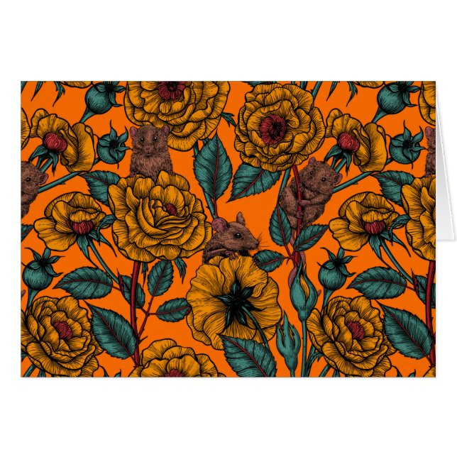 Cartão Festa de ratos retrorreflectores (Frente Horizontal)