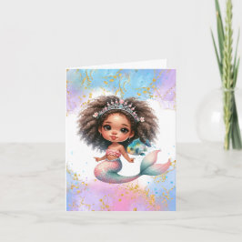 Cartão Festa de Sereia Splish Splash Simples 