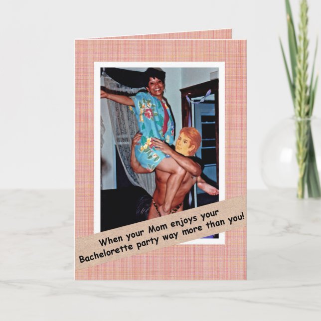 Cartão Festa de solteira com a mãe (Frente)