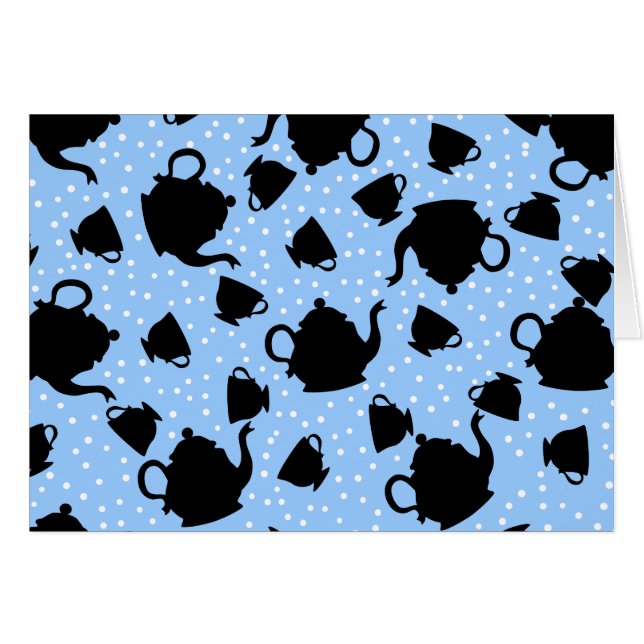 Cartão Festa de Tumbling Tea (Frente Horizontal)