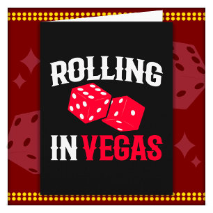 Cartão Festa em Vegas Rolando em Vegas Las Vegas