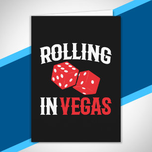 Cartão Festa em Vegas Rolando em Vegas Viagem para Las Ve