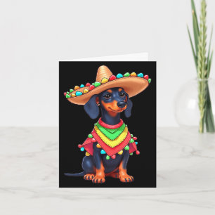 Cartão festa engraçada do cão mexicano cinco de maio cach