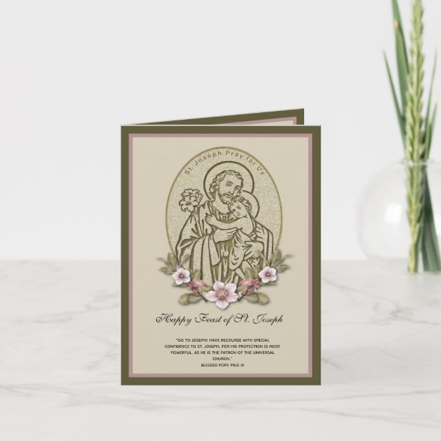 Cartão Festa Floral de São José e Menino Jesus (Frente)