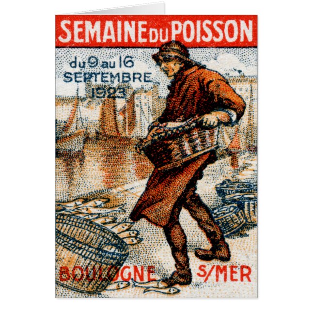 Cartão Festival de frutos do mar de 1923 (Frente)