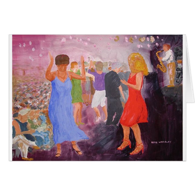 Cartão Festival de jazz liso (Frente Horizontal)