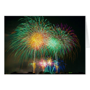 Cartão Festival Fireworks Light Japão