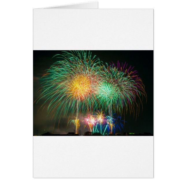 Cartão Festival Fireworks Light Japão (Frente)