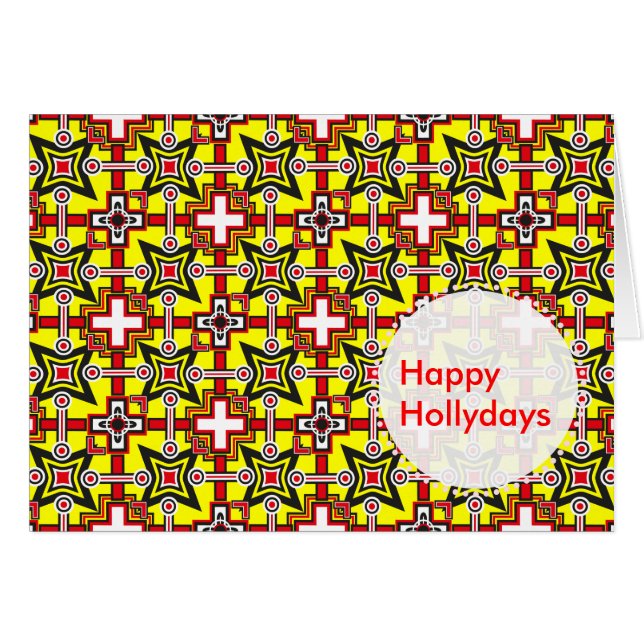 Cartão Festival Negro e Vermelho (Frente Horizontal)