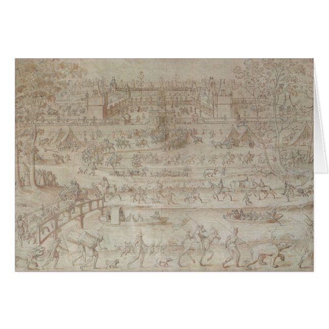 Cartão Festival no d'Anet do castelo (Frente Horizontal)