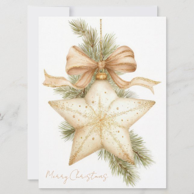 Cartão Festive and elegant Christmas Greeting Card (Frente)