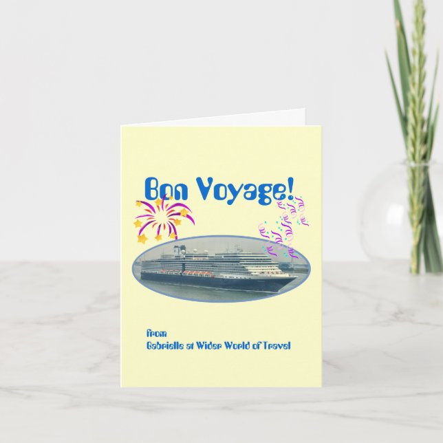 Cartão Festive Bon Voyage  Custom Card (Frente)