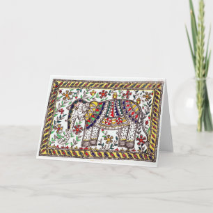 Cartão Festive Elephant Greeting Card