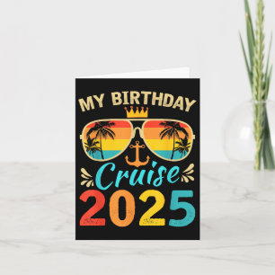 Cartão Festive My Birthday Cruise Ship Party 2025