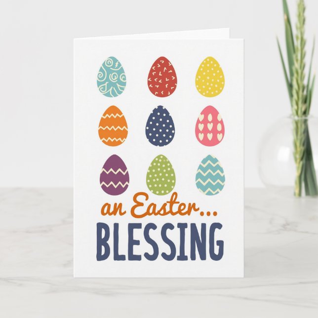 Cartão Festive Springtime Eggs Card (Frente)