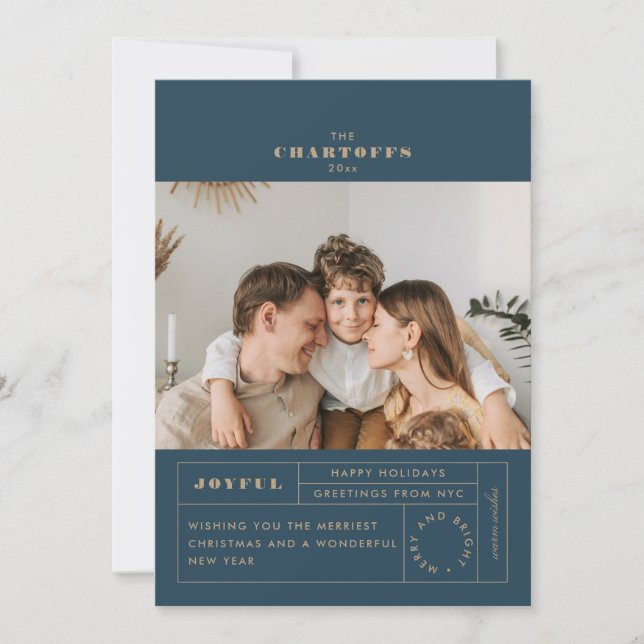 Cartão Festivo de Férias Planas (Frente)