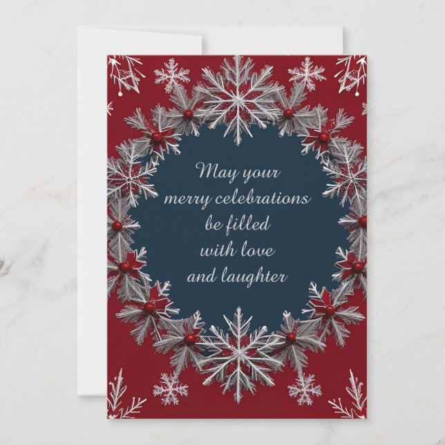 Cartão Festivo de Vestígio de Natal (Frente)