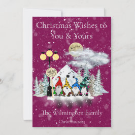 Cartão Festivo Elf Quartet Family Christmas Flat