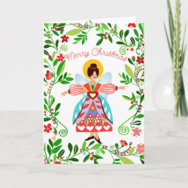 Cartão Festivo Moderno Povo Anjo Natal