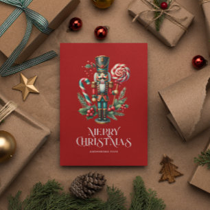 Cartão Festivo Nozes de Natal Personalizável