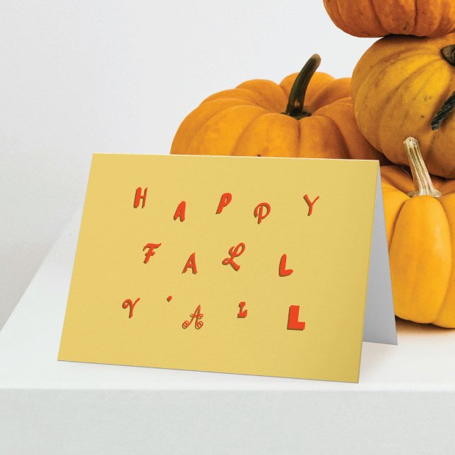 Cartão Festivo Tipo Dourado Queda Feliz Feriado Dobrado (Criador carregado)