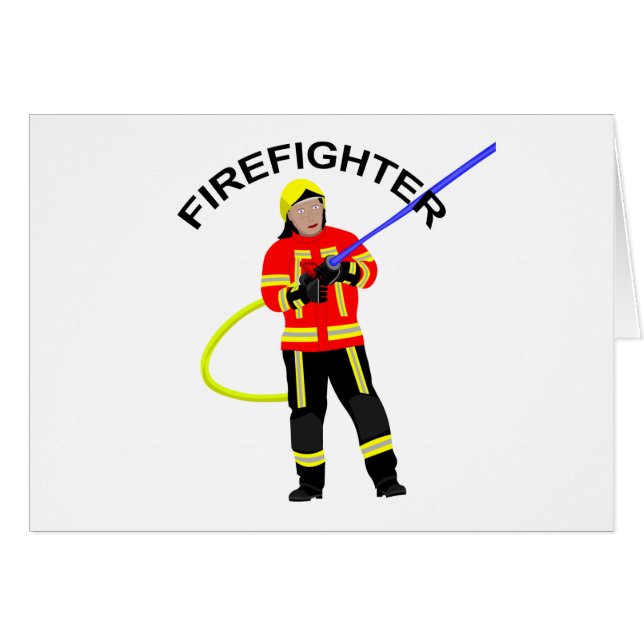 Cartão Feuerwehrmann em Einsatzkleidung (Frente Horizontal)
