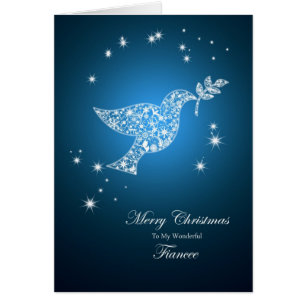 Cartão Fiancee, Dove of peace Christmas card
