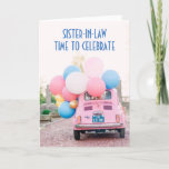 CARTÃO FIAT/BALLONS SISTER-IN-LAW ON YOUR BIRTHDAY<br><div class="desc">A FIAT FILLED WITH BALLOONS AND "YOUR WISHES" MAKE THIS CARD SO VERY SPECIAL FOR YOUR "SISTER-IN-LAWS" BIRTHDAY AND BEING FROM "YOU" MAKES IT EVEN MORE SO!!!</div>