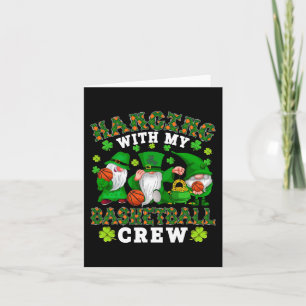 Cartão Ficando com minha equipe de basquete três da Patri