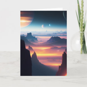 Cartão Ficha científica do Planeta de Alienígenas Espacia