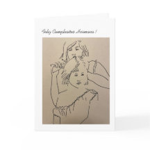 Ficha de aniversário feliz das irmãs