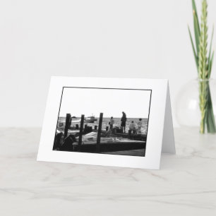 Cartão Ficha de saudação do Vazio 'Aguardando táxi d'água