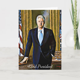 Cartão Ficha de saudação do Vazio Bill Clinton 42º Presid