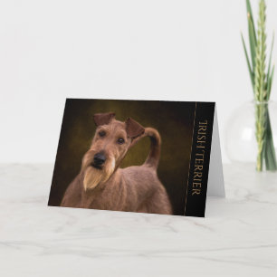 Cartão Ficha de saudação do Vazio Terrier irlandês