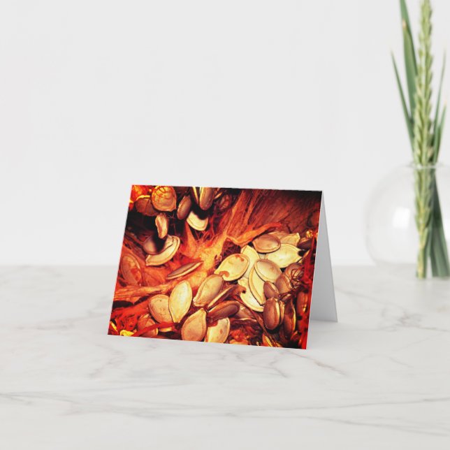 Cartão Ficha de saudação Guias de abóbora (Frente)