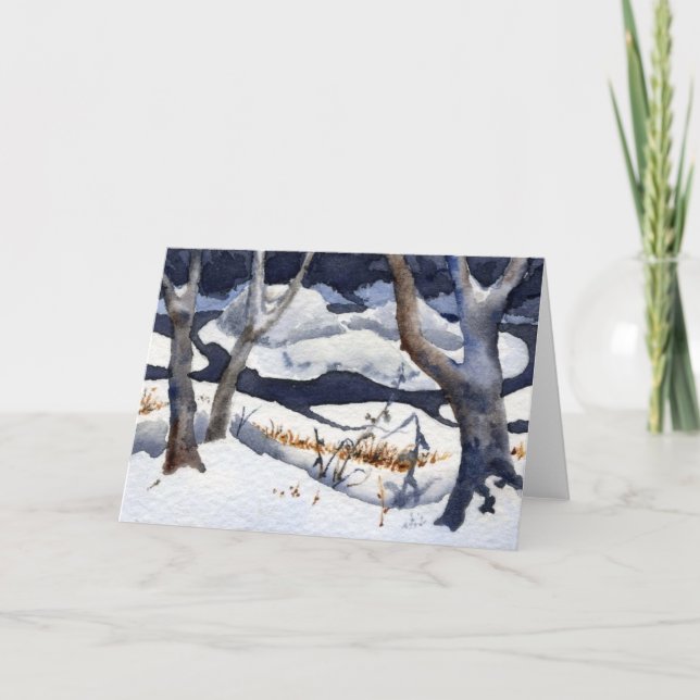 Cartão Ficha de saudação por estrada nacional "Snow on El (Frente)