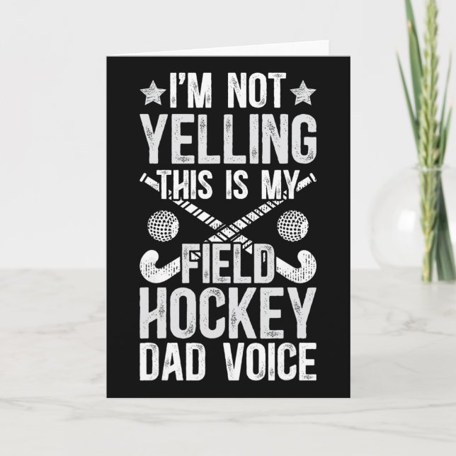 Cartão Field Hockey Dad Voice Dad Of A Field Hockey Playe (Frente)