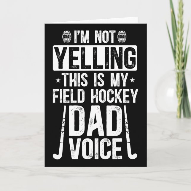 Cartão Field Hockey Dad Voice Dad Of A Field Hockey Playe (Frente)