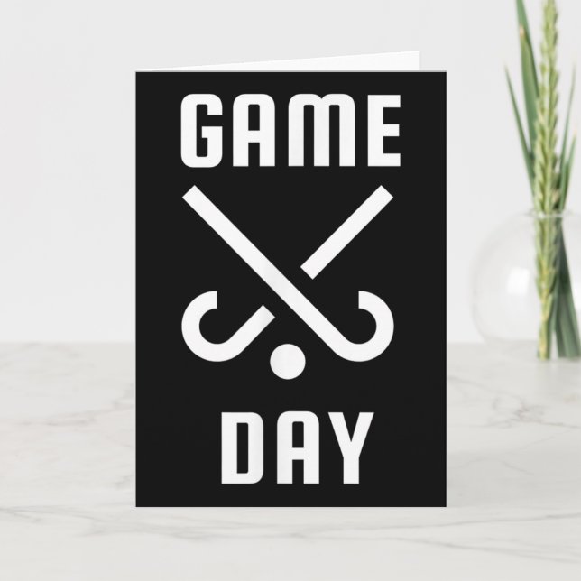 Cartão Field Hockey Game Day Funny Mom And Dad Spirit Wea (Frente)