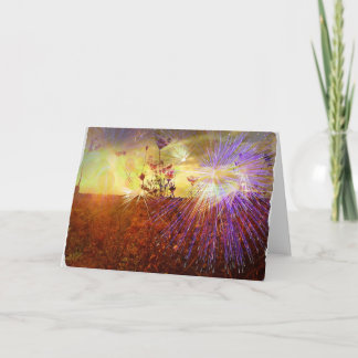 Cartão Field of Fireworks - Blank Greeting Card