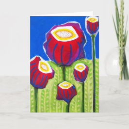 Cartão "Field of Funky Flowers"