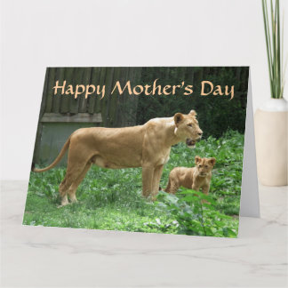 Cartão Fierce Momma Lion Mother's Day BIG Card