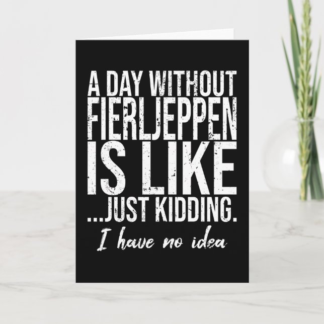 Cartão Fierljeppen funny sports gift (Frente)