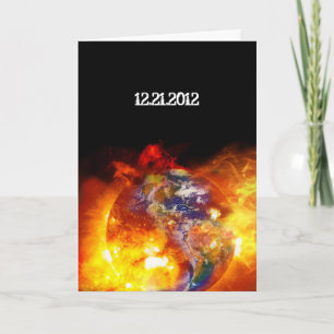 Cartão Fiery End of the World Apocalypse