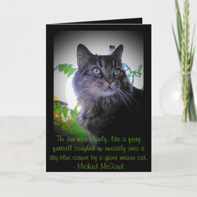 Cartão fiery furball - citação de Mickael McGarel (Frente)