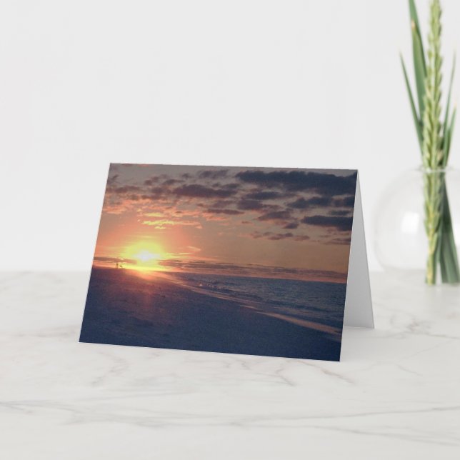 Cartão 'Fiery Sunrise' Blank Greeting Card (Frente)