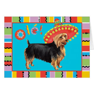 Cartão Fiesta Australiana Terrier Greeting Card