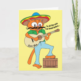 Cartão Fiesta Cat Gato Cinco De Mayo Funny Vazio