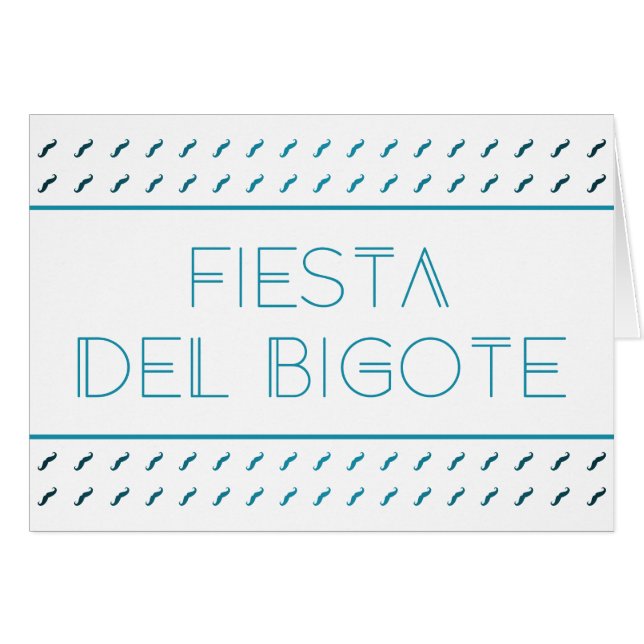 Cartão Fiesta Del Bigote (Frente horizontal)