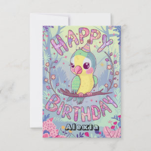 Cartão Fiesta Kids Parrot Digital Birthday